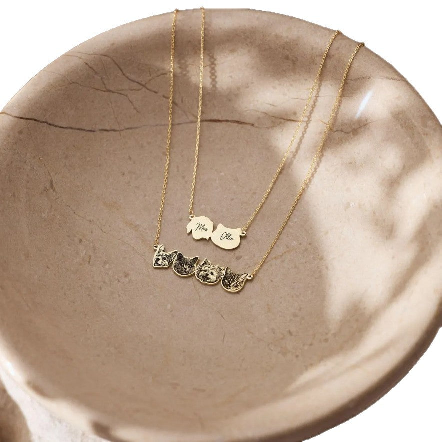 Custom Pet Face Necklace
