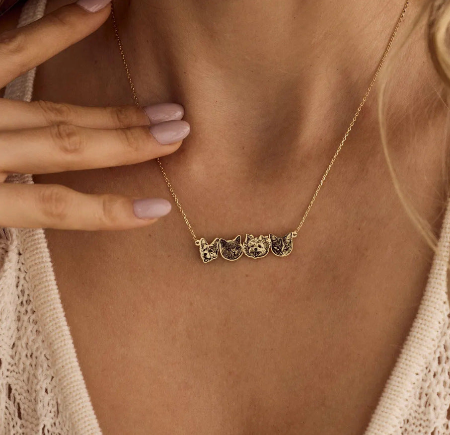 Custom Pet Face Necklace